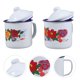 thumbnail image 5 of 2 piezas Cacupa de té de esmalte suave Topicón de comedor de té chino contenedor de bebida vintage, 5 of 5