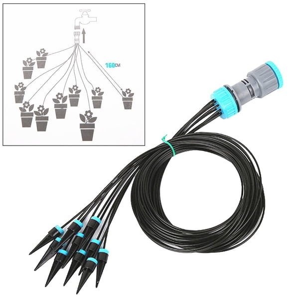 Riego por goteo, sistema de riego de jardín, sistema de riego de plantas DIY, de distribución, de ahorro de agua, conjunto de equipos de shamjiam Dispositivo de riego automático