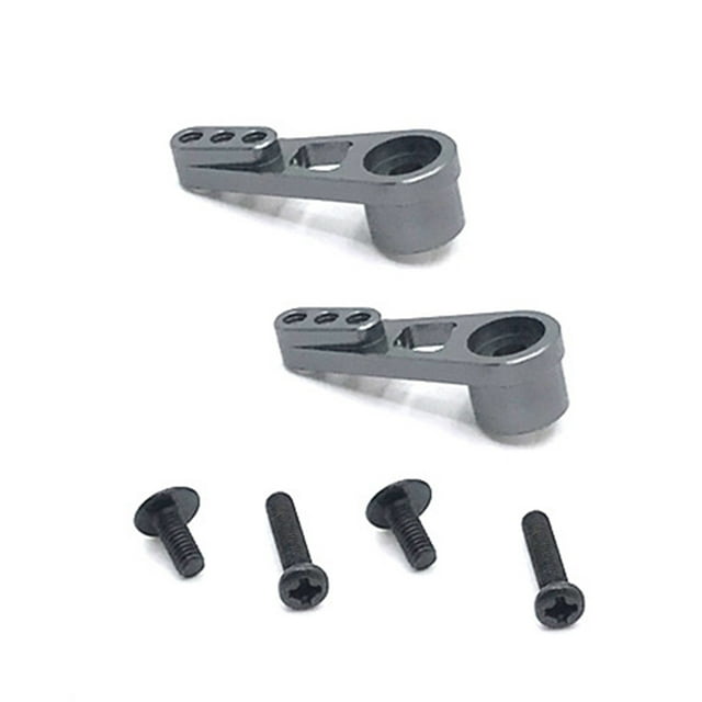 Brazos de servo de Metal Bewildely 2 piezas para coche RC modelo Gris oscuro