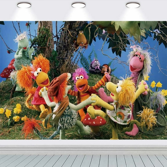 Fraggle Rock school Banner Backdrop Background Taspestry Wall Decor Birthday Party Supplies Poster Fans