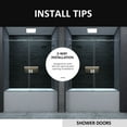 thumbnail image 3 of 58-60" W x 60" H Frameless Sliding Bathtub Door, Tub Shower Door, Bathtub Glass Door, Bathtub Shower Door, 1/4" (6mm) Certified Clear Tempered Glass, Chrome, 3 of 4