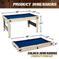 Barrington 60" Folding Pool Table with Cue Set and Accessory Kit