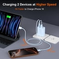 thumbnail image 4 of Bloque de cargador rápido USB C de 40 W y 4 puertos tipo C para iPhone 16/15/14, 4 of 6