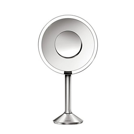 Simplehuman Sensor Mirror Pro 8 Inch Round Lighted Makeup 5x Magnification Adjustable Color Temperature Wifi Enabled