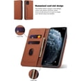 thumbnail image 3 of Luxury Comfortable Skin-Friendly PU Phone Case with Wallet and Card Slot Bracket, for Samsung Galaxy S23 S22 S21 S20 S10 Ultra Plus FE Shockproof Full-Body Protective Cover(Brown,S21 FE), 3 of 8