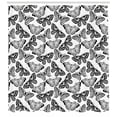 thumbnail image 3 of Ambesonne Black and White Shower Curtain, Abstract Fauna, 69"Wx84"L, Black White, 3 of 3