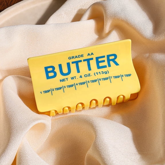 Yellow Claw Clip Personalized Fun Butter Claw Clips for Thick&Thin Hair,Acrylic No-Slips Strong Hold Hair Jaw Clips Cute Hair Accessories for Women Party