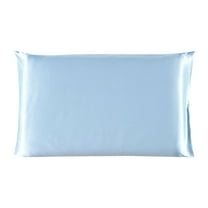 PiccoCasa 19 Momme Silk Pillowcase for Queen Size Pillow, Cyan, 20"x30"
