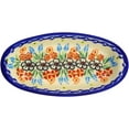 thumbnail image 2 of Polish Pottery 7¼-inch Condiment Dish (Fanciful Ladybug Theme) Signature UNIKAT Hand Painted in Boleslawiec, Poland + Certificate of Authenticity, 2 of 6