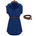 thumbnail image 2 of CIENVNSTG Fashion Casual Solid-color Dress Party Dress Spring Summer Dress For Women, 2 of 4