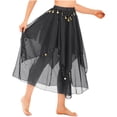thumbnail image 4 of DPOIS Women Belly Dance Skirts Long Chiffon Training Performance Dancing Skirt, 4 of 4
