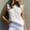 White, variant on Babysbule Women's Tops Fashion Women Solid Ruffle Sleeveless Turtleneck Loose Vest Casual Tank Tops