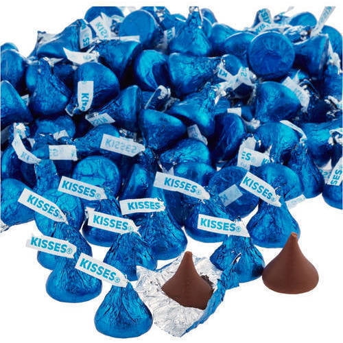 Kisses Milk Chocolate Candy Dark Blue Foil, 4.1 lb Online Only by Hershey's Kisses