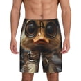 thumbnail image 1 of Balery Vintage Gentleman Duck Pantalones cortos de pijama de punto de algodón para hombre con cinturilla y bolsillos-X-Large, 1 of 6