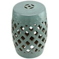 thumbnail image 1 of Outsunny 13" x 18" Outdoor Ceramic Garden Stool, Blue, 1 of 10