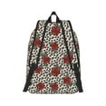 thumbnail image 6 of Rocae Leopard Print Rose for Durable Canvas Backpack Leisure Large Bag Travel Rucksack Multi-function Backpack, 6 of 8