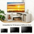 thumbnail image 6 of CZMJY 2 Pieces L-Shaped TV Stand, Free-Combination Entertainment Center for TVs up to 55 Inch, Modern TV Media Console Table with 4 Open Cubes, DIY Bookcase Shelf for Living Room (White, 2 pcs), 6 of 10