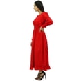 thumbnail image 3 of Bimba Women's Cotton Smocked Waist Long Casual Maxi Dress, 3 of 7