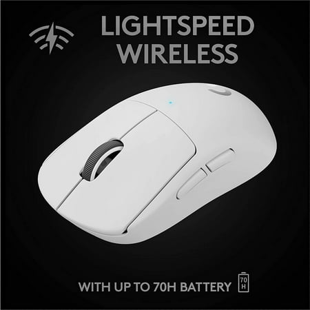 Logitech - PRO X SUPERLIGHT Lightweight Wireless Optical Gaming Mouse with HERO 25K Sensor - White