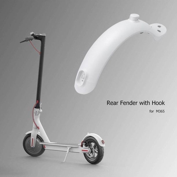 Defensa Bicicleta Guardabarros M365 para patinete eléctrico (guardabarros trasero blanco)