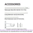 thumbnail image 6 of Mxdfafa 40-122inch White Telescopic Tension Curtain Rod - Heavy Duty No Drill Closet Rod for Hanging Clothes, Rust-Proof Carbon Steel Extendable Laundry Rod for Bathroom/Windows/Room Divider, 6 of 8