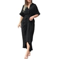 thumbnail image 1 of gvdentm Robes Noires pour les Femmes Funérailles Paillettes Femmes V-Cou Partie Robe d'Hiver Velours A-Ligne Robe de Soirée Robe de Dentelle, 1 of 5
