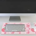 thumbnail image 5 of Kawaii Gaming Mouse Pad for Desk, Extended Large Cat Strawberry Milk Mouse Pad, Pink Mousepad XL, Cute Mouse Pad Anime, Long Big Mouse Mat, Kawaii Strawberry Decor Stuff Accessories, 31.5 X 11.8 Inch, 5 of 5