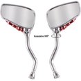 thumbnail image 4 of Motorcycle Scooter Chrome Skeleton Hands Claw Side Rear View Mirrors For Motorbike E-bikes(1pair, Silver Red), 4 of 5