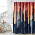 thumbnail image 6 of Orange Blue Red Shower Curtain Set - Standard 72" x 72" Washable Bathtub Curtain with 12 Hooks, Modern Minimalist Vintage Art Waterproof Fabric Stall Shower Curtains for Bathroom/Bathtub Décor, 6 of 6