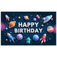 thumbnail image 2 of Space Theme Birthday Party Banner for Kids Space Exploration Galaxy Celebration Indoor Decoration, 2 of 8