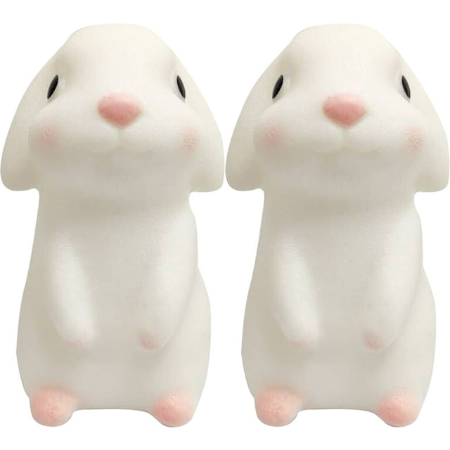 KAKOWELY 2 luces nocturnas para niños, adorables luces de noche con forma de conejo, lámpara de mesa para niños.