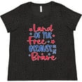 thumbnail image 3 of Inktastic Memorial Day Land of the Free Because of the Brave Women's Plus Size T-Shirt, 3 of 5