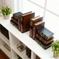 thumbnail image 4 of Virelaxpo Bookend Organizer Set - Wooden Fake Book Decor for Shelf, Vintage Style Simulation Book Box, Creative Storage Solution for Home Office, 4 of 6