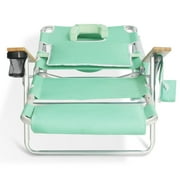 Open Box Ostrich Deluxe 3N1 Outdoor Lawn Beach Lounge Chair w/Footrest, Teal