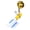 Yellow, variant on LJNYFDC Fishing Rod Luminous Light Fishing Glow Stick with Bell Super Bright Waterproof LED Luminous Fishing Pole Glow Essential for Night Fishing