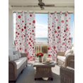 thumbnail image 4 of Red Polka Dot Blackout Curtains, Light Blocking Print Window Curtains, Modern Art Abstract Watercolor Dot Thermal Insulated Window Drapes for Living Room Kitchen Cafe 2 Panels, 84"W x 84"L, 4 of 9
