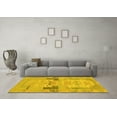 thumbnail image 3 of Ahgly Company Machine Washable Indoor Rectangle Abstract Yellow Modern Area Rugs, 2' x 3', 3 of 4