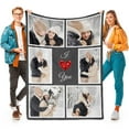thumbnail image 4 of 3D Printed Custom Photo Flannel Blanket For Father's Day Birthday Anniversary Home, 4 of 9