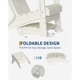 thumbnail image 5 of Adirondack Ottoman, HDPE Outdoor Footrest for Adirondack Chair,All-Weather Resistant for, Backyard, Patio, Poolside, Deck, White, 1 pc, 5 of 7