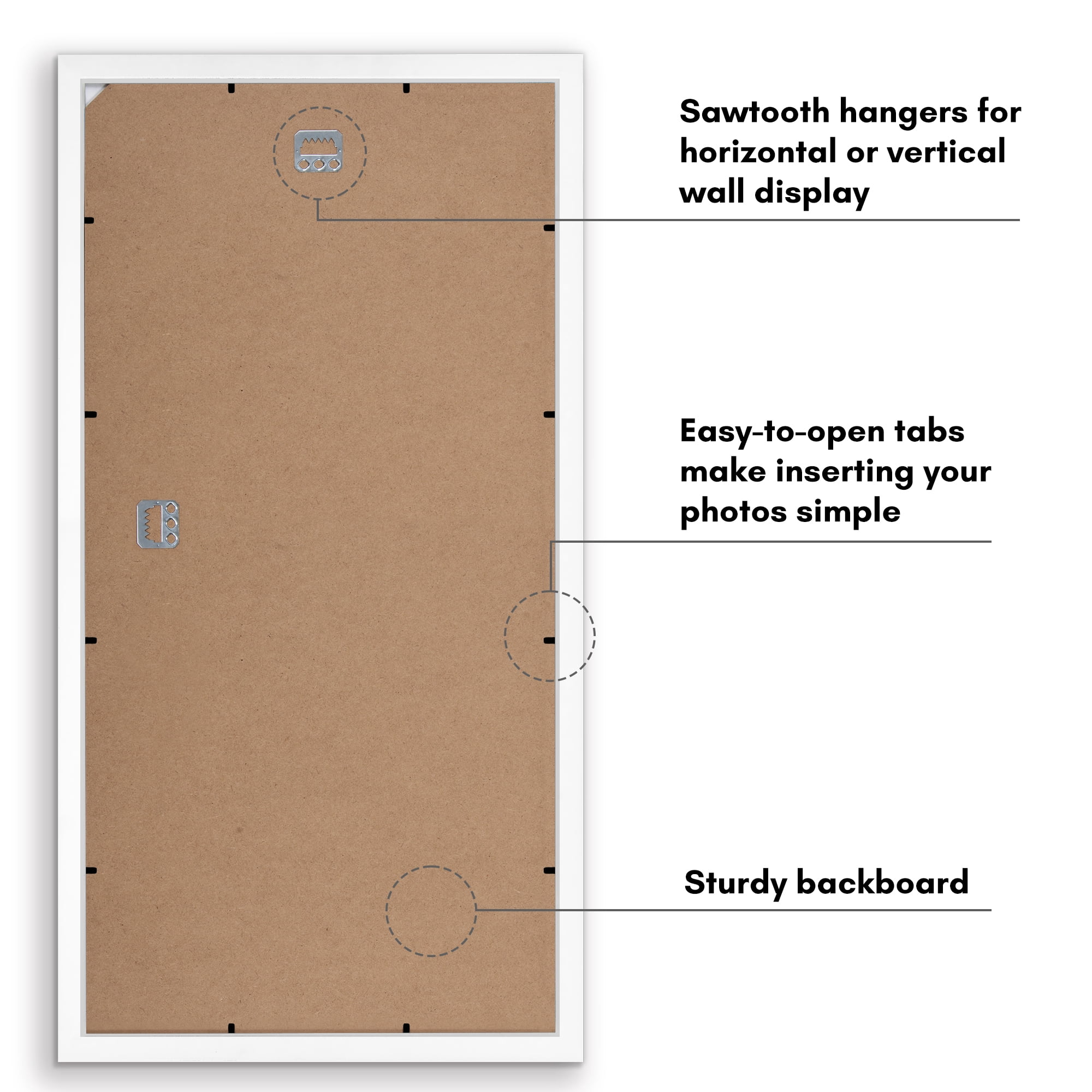 Americanflat Newspaper Frame - 11x22 Plexiglass Cover Specifically Framing Newspaper Pages - White