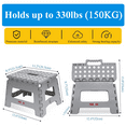 thumbnail image 4 of famuka Folding Step Stool 9 Inch Portable Plastic Non-Slip Footstool for Adults Holds Up to 330 lbs, 4 of 6
