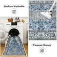 thumbnail image 3 of Garvee Persian 8'x10' Floral Rug Vintage Washable Area Rug Low Pile Non-Slip Area Rug Indoor Print Distressed Area Rug for Home Decor, Blue/Multi, 3 of 6