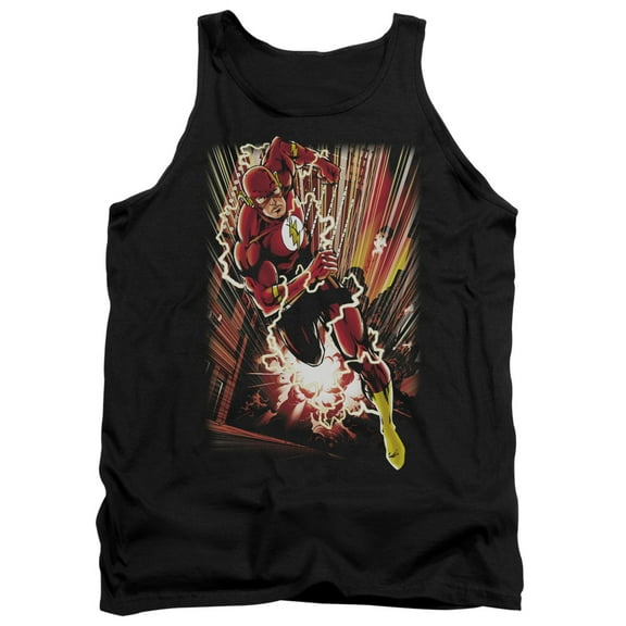 JLA Justice League Street Speed Adult Tank Top Black