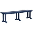 thumbnail image 6 of WestinTrends 65" Outdoor Dining Trestle Bench, All Weather Resistant hdpe Patio Seat, Navy Blue, 6 of 9