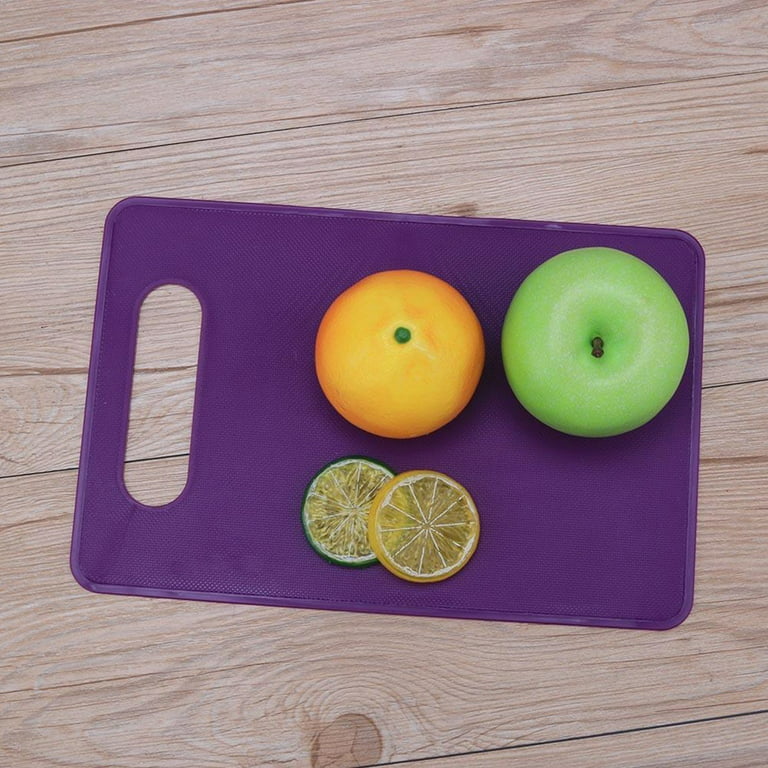 Kitchen Plastic Cutting Board Set - Extra Thick Flexible Cutting Mat for  Cooking, Non-Slip Chopping Board with Colored Food Icons & Easy-Grip  Handles