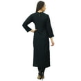 thumbnail image 4 of Bimba Women Full Sleeve Straight Kurta Ethnic Rayon Kurti Plain Long Tunic, 4 of 4