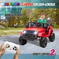 thumbnail image 3 of JOYMOR 12V Kids Ride on Truck with Remote Control, 4 Wheels Battery Powered Kids Car, Electric Play Car with LED Lights/Horn/Remote and Manual Control/3-5 MPH Speed/Gift for Girl Boy, 3 of 8