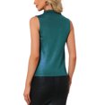 thumbnail image 3 of INSPIRE CHIC Women's Top Metallic Ruched Cowl Neck Sleeveless Party Shiny Tank Tops XL Blue Green, 3 of 6