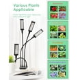 thumbnail image 6 of Garden Elements 4 Heads Clip-on Grow Light Growing Lamp for Indoor Plants & Hydroponics, 96W LED, Black, 6 of 7