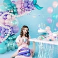 thumbnail image 2 of Mermaid Balloon Garland Arch Kit 145PCS Purple Pink Blue Balloons With Tails For Under The Sea Ocean Theme Birthday Party Gender Reveal Baby Shower Decorations, 2 of 6